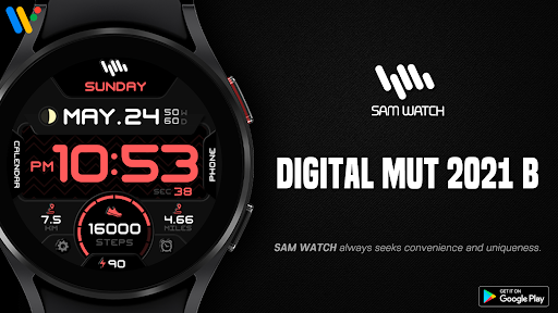 Android application SamWatch Digital Mut 2021 B screenshort