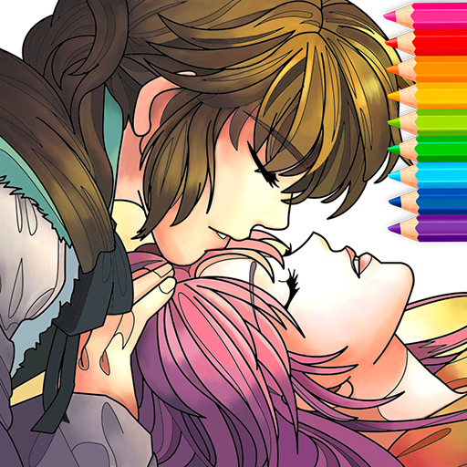Romantic Anime Coloring Book  Icon