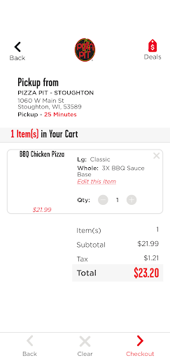 Screenshot of Pizza Pit