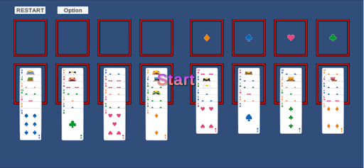 Android application フリーセル screenshort