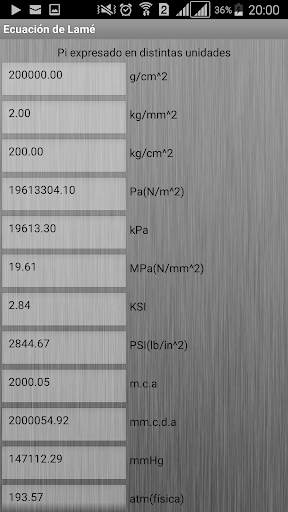 Cálculo de cilindros