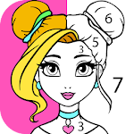 Girls Coloring Book - Color by Number for Girls Apk