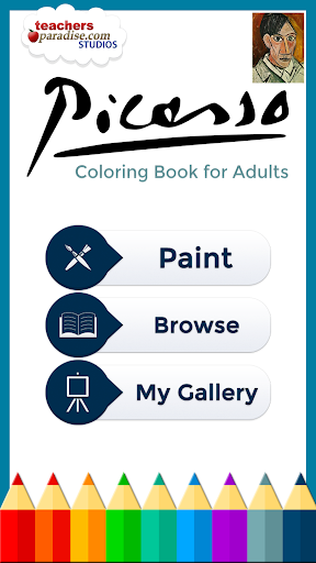 Android application Picasso: Coloring for Adults screenshort
