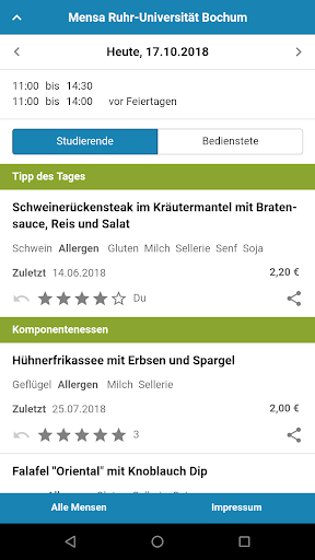 Mensa Bochum Screen 2