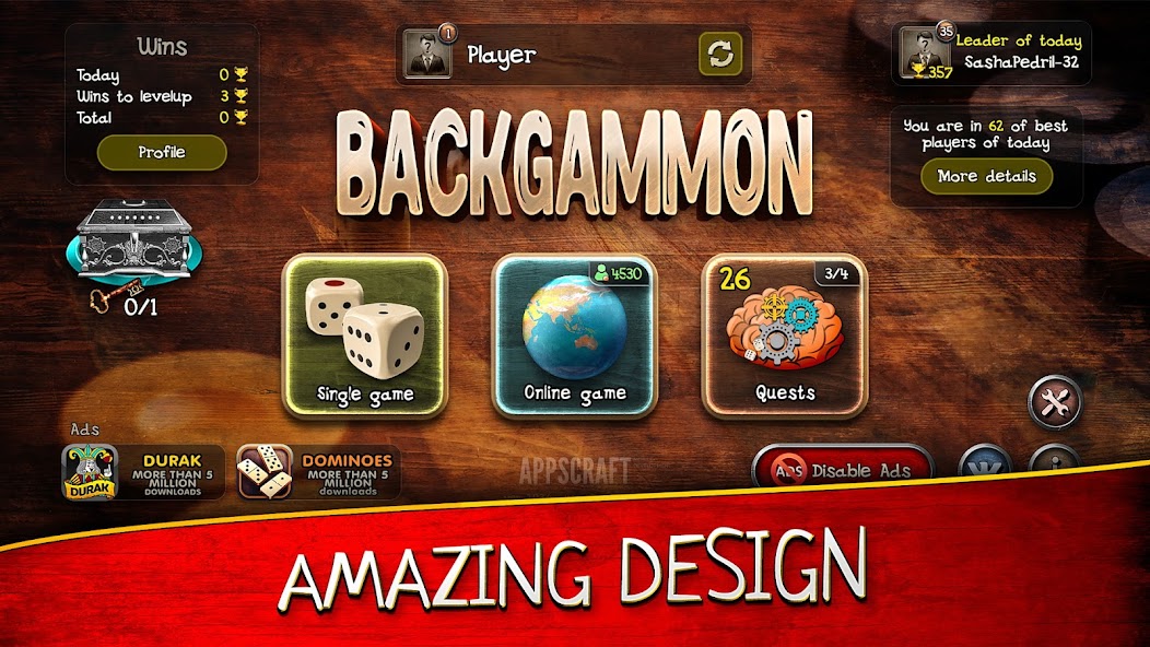 Backgammon Widescreen MOD APK v4.90 (Unlocked) - Moddroid