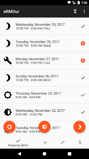 Android application aRMOur screenshort