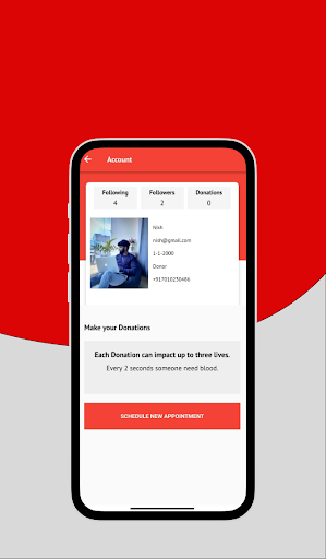 Android application Blood Partner screenshort
