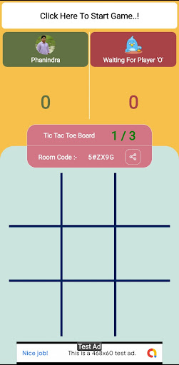 Android application Tic Tac Toe Online screenshort