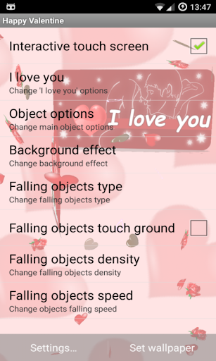 Happy Valentine LWP Screen 3