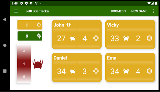 Android application Lotr LCG Tracker screenshort