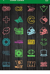Linhas de cores - Captura de tela do pacote de ícones