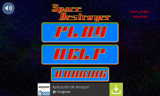 Android application Space Destroyer screenshort