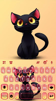 screenshot of Black Cute Cat Theme