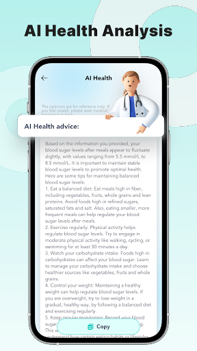 Health Master & AI analysis Screen 3