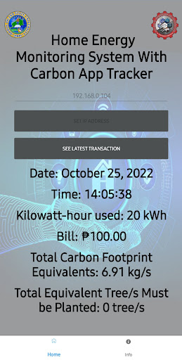 HEMS: Carbon App Tracker Screen 2