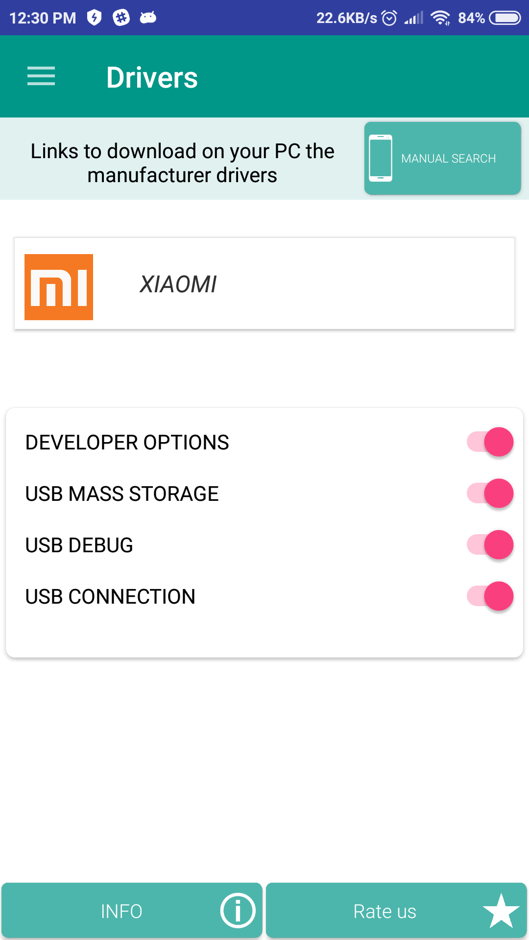 Android application USB Driver for Android Devices screenshort