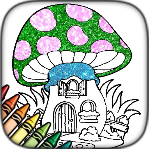 Mushroom Coloring Page  Icon