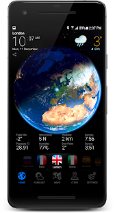 3D EARTH PRO - Captură de ecran de prognoză locală