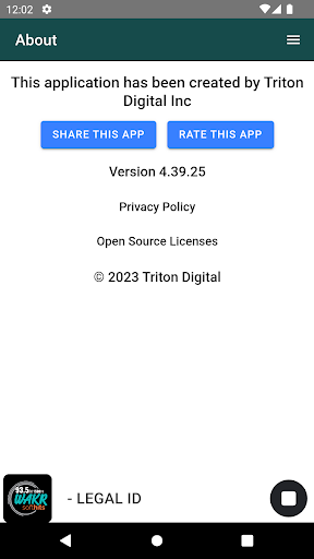 Android application WAKR 93.5 screenshort