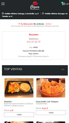 Taquería Bésame Screen 2