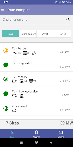 Android application Épices Énergie screenshort