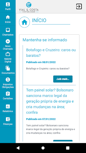 Android application Vial & Costa screenshort