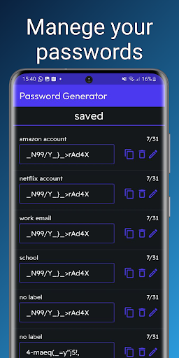 PasswordPal-Password Generator Screen 2