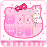 Lovely Pink Cat-Emoji Keyboard icon