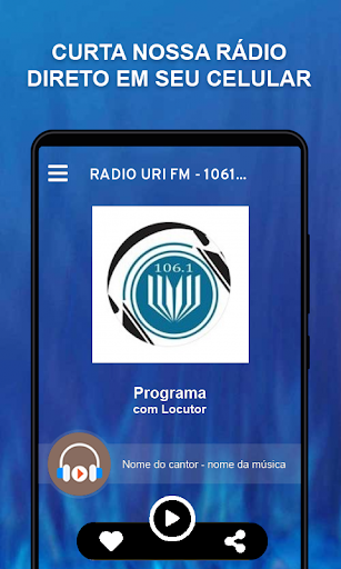 Android application Rádio URI FM - 1061 screenshort