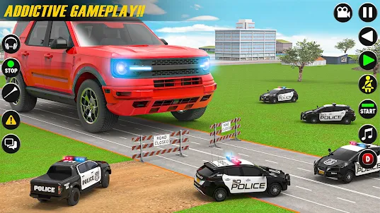 US Police Car Mall Crime Chase