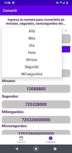 Time calculator Screen 2