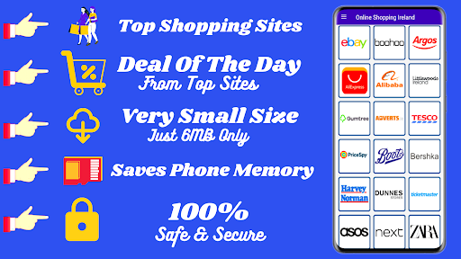 Android application Online Shopping Ireland screenshort