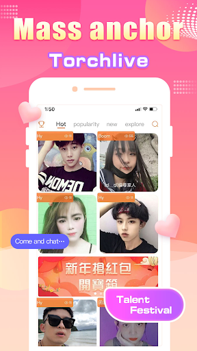Android application TorchLive-Live Streams & Chat screenshort