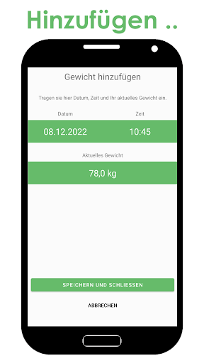 Gewichtstagebuch Screen 2