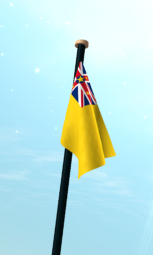Niue Flag 3D Free Wallpaper Screen 3