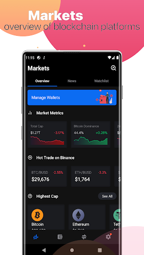 Android application Blockchain Wallet: NFT Market screenshort