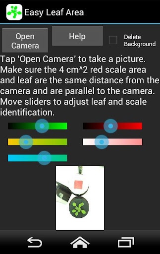Android application Easy Leaf Area screenshort