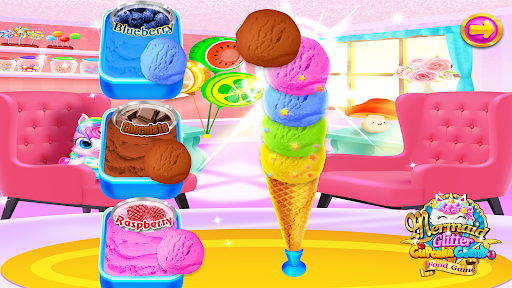 Mermaid Glitter Cupcake Chef - Ice Cream Cone Game 1.4 screenshots 4