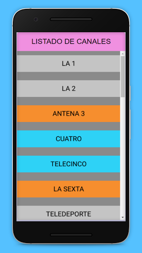 Spain TV channels with guide Screen 2