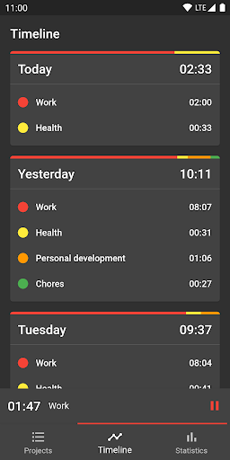 Timesheet - work time tracker Screen 3