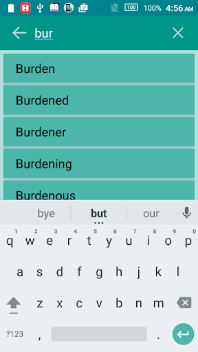 English to Burmese Dictionary Screen 2
