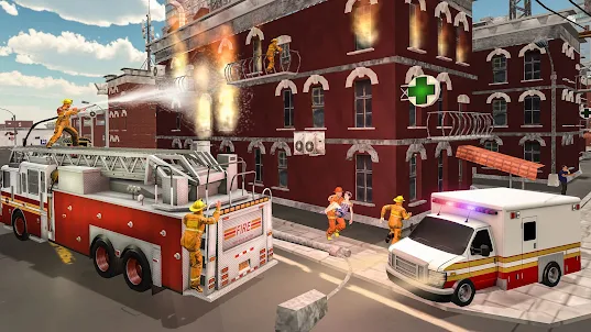 Fire Truck Games：911 Rescue