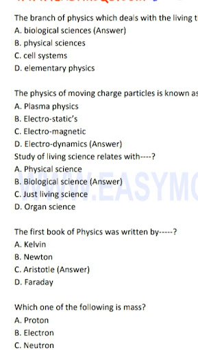 Physics Screening Test Guide Screen 2