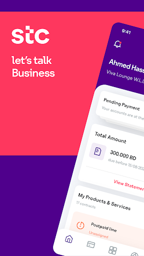 Android application stc Business BH screenshort