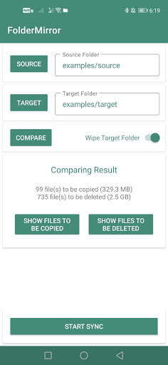 Android application Folder Mirror screenshort
