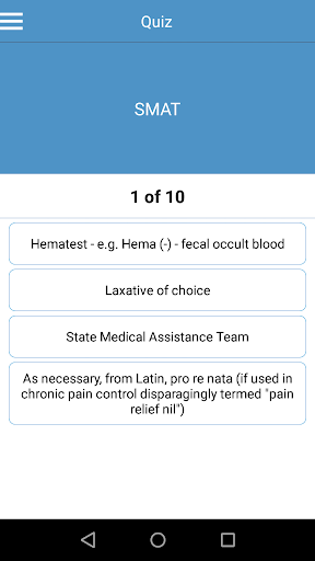 Medical Abbreviation Dictionar Screen 2