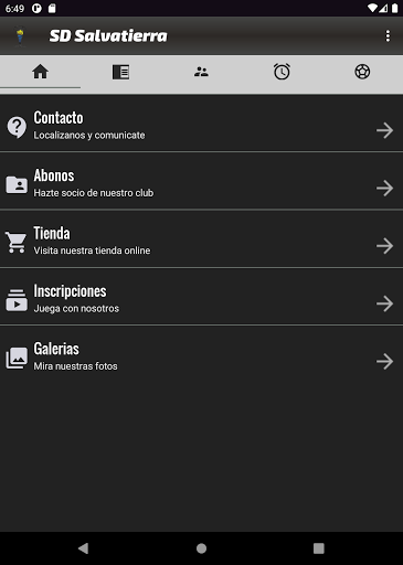 Android application Salvatierra SD screenshort