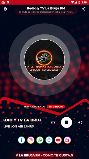Android application Radio y TV LaBruja FM screenshort