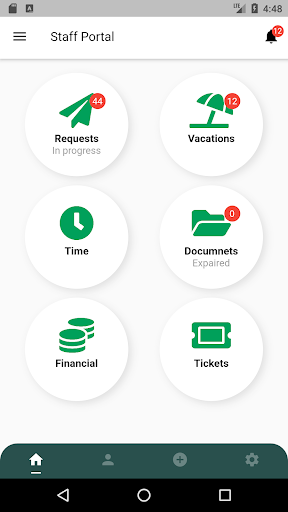 Android application Oasis HR Portal screenshort