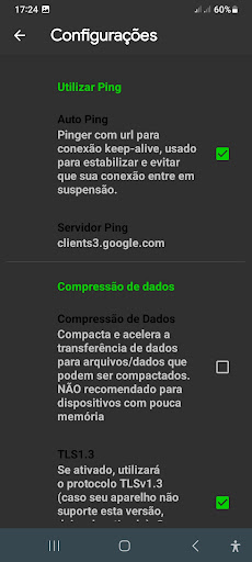 Android application TOUROVPN screenshort